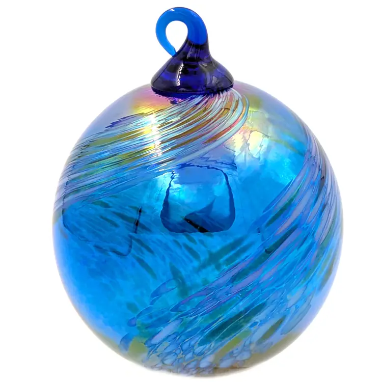 Glass Eye Studios Iridescent Hand Blown Glass Ornament
