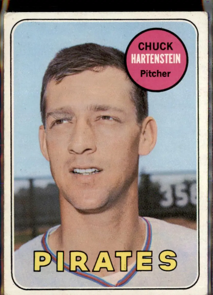 1969 Topps #596 Chuck Hartenstein - (pk3) - Pittsburgh Pirates