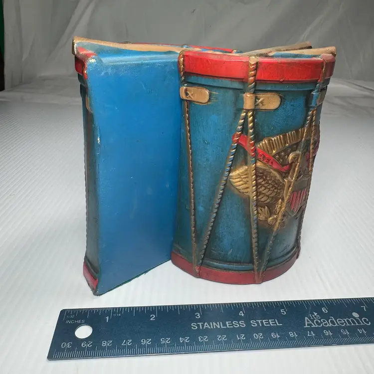 LEGO Japan Vintage Revolutionary War Style Bi-Centennial Drum Bookends