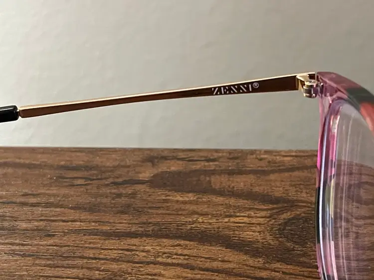 Zenni Mulitcolor and Gold Metal Round Eyeglass Frames Only 49-18-140 mm