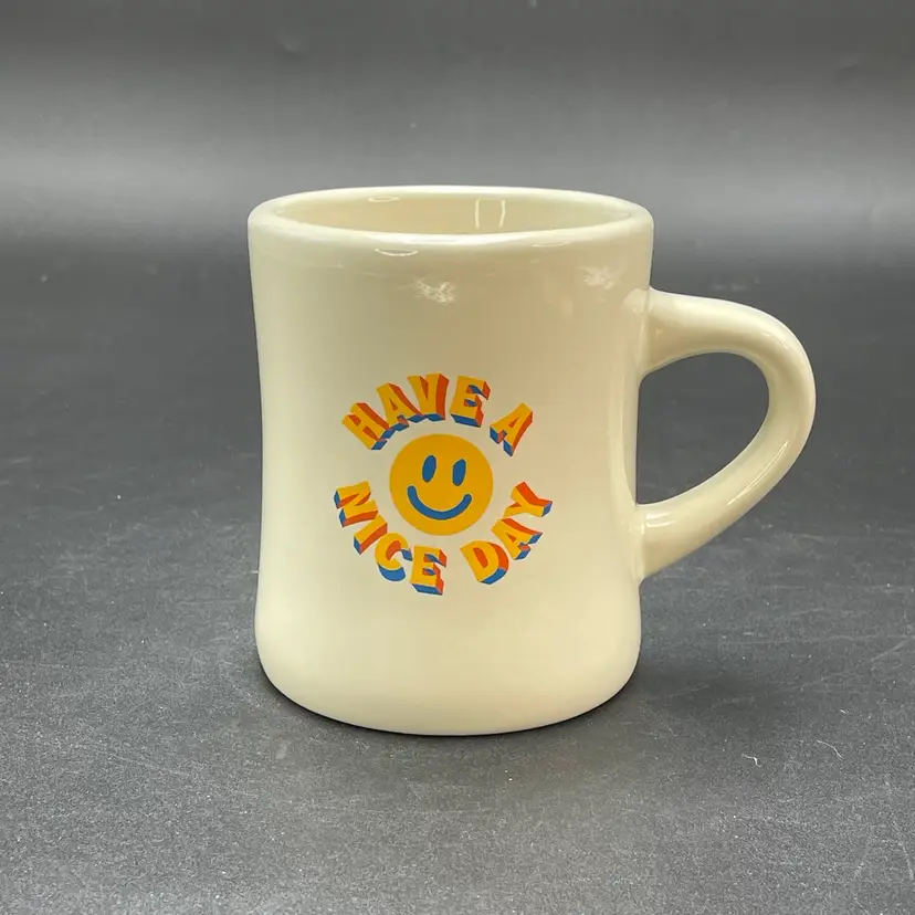 Smiley Face Restaurant Ware Mug Cup Have a Nice Day Neighborhood Goods VTG