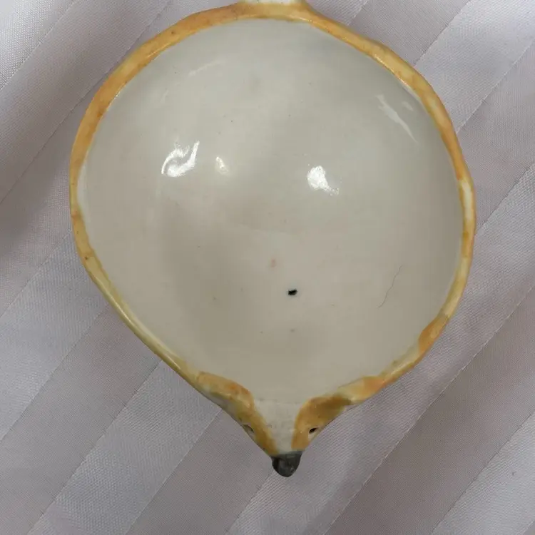 Malamed Pottery Studio Art Pottery Squat Cat Trinket Bowl