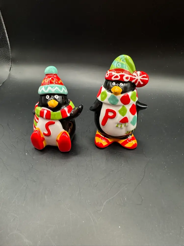 Pier 1 Winter Penguins Salt & Pepper Shakers