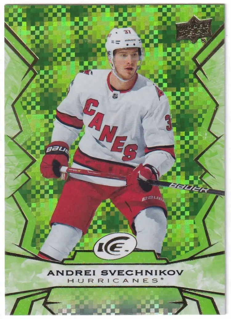 2022-23 Upper Deck Ice Green #57 Andrei Svechnikov Carolina Hurricanes Hockey Card