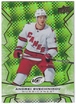 2022-23 Upper Deck Ice Green #57 Andrei Svechnikov Carolina Hurricanes Hockey Card