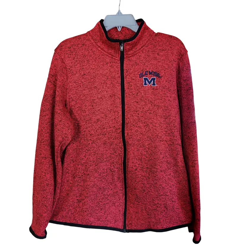 University of Mississippi Red X-Large Zip Up Jacket Ole Miss KA For Her Knights Apparel