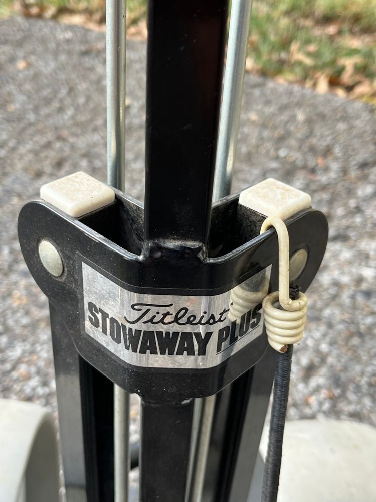 #01 Titleist Stowaway Plus 2 Wheel Folding Pull Push GOLF Bag Cart Aluminum Frame