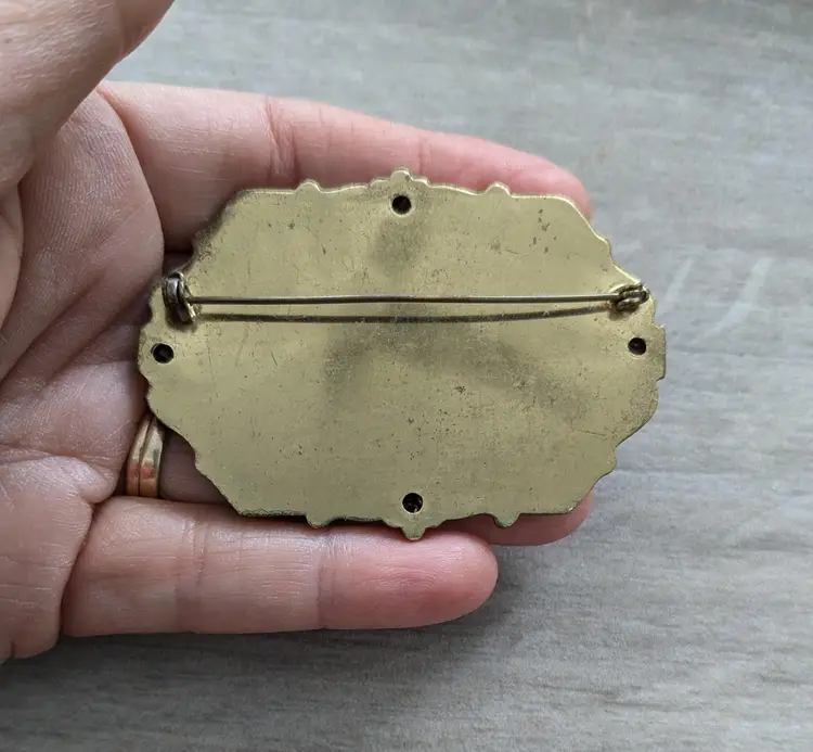 Art Nouveau Revival Medallion Brooch