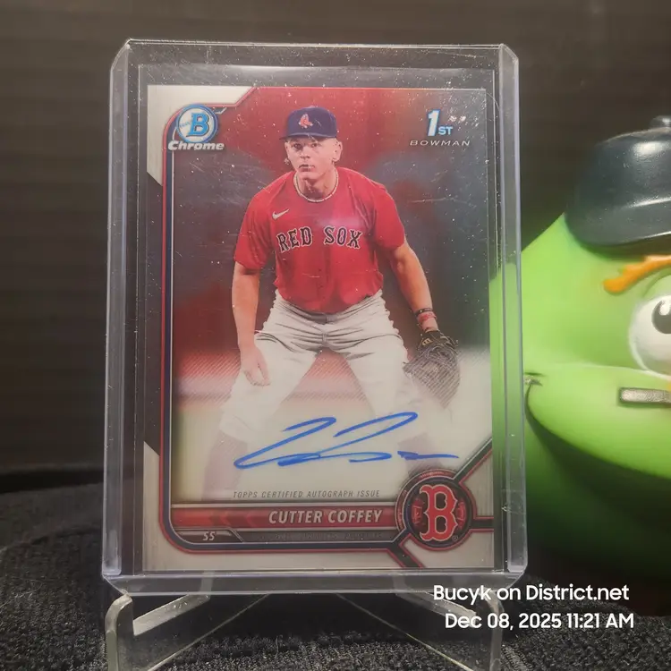 2022 Bowman Chrome Auto - Cutter Coffey Boston Red Sox