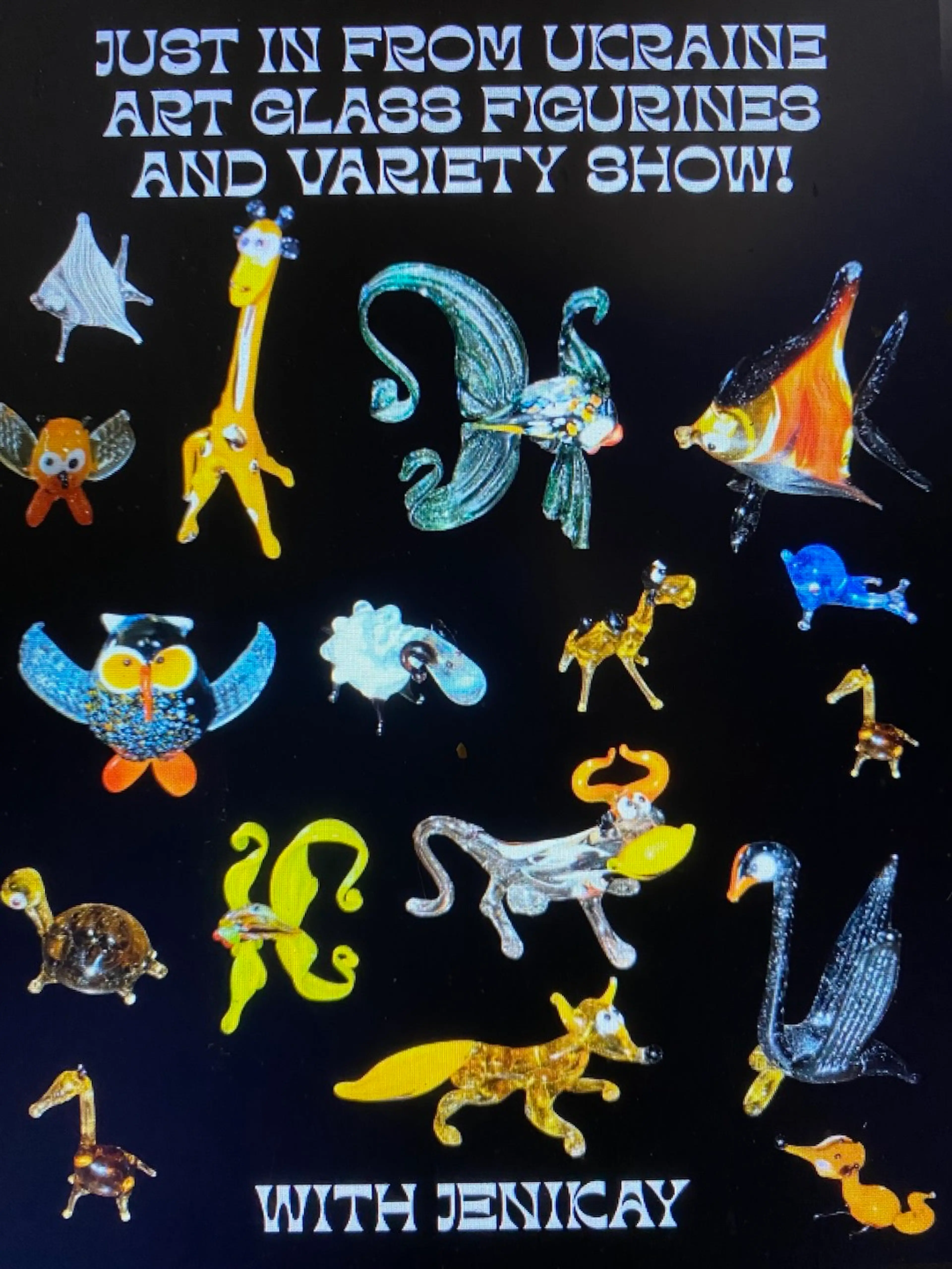 Just In From Ukraine Hand Blown Glass Figures