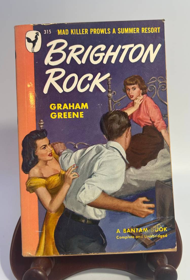 Vintage 'Brighton Rock' By Graham Greene Paperback Book 1949 Bantam Books