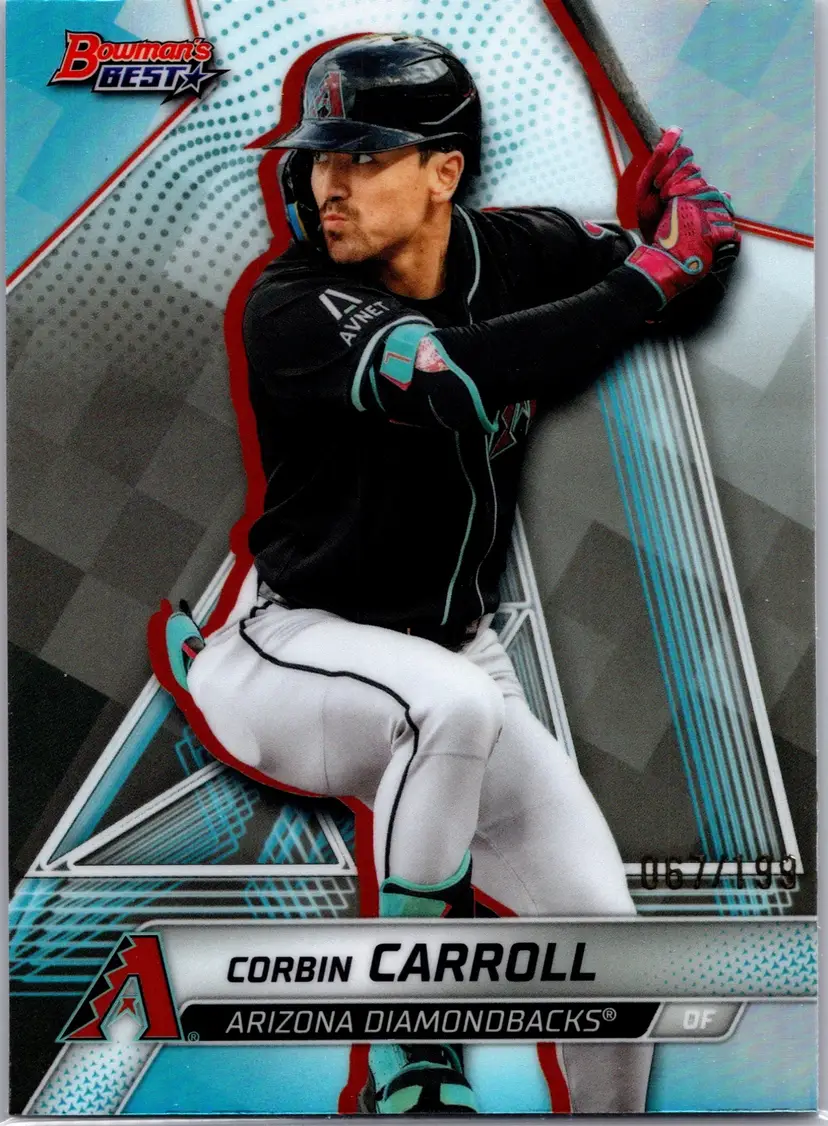 2025 Bowman's Best Corbin Carroll #8 Blue Refractor 67/150 Diamondbacks