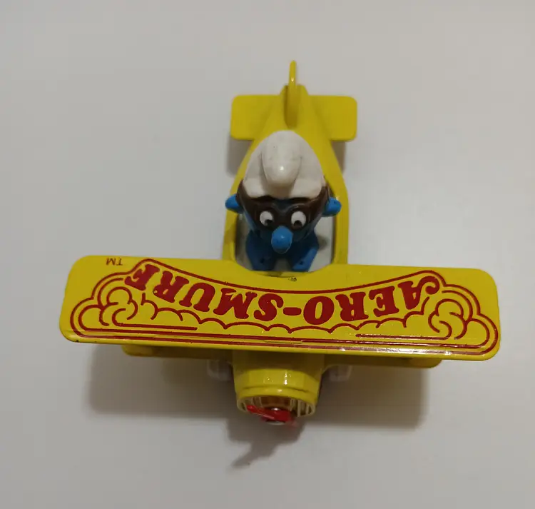VTG Ertl Aero-Smurf BiPlane Toy