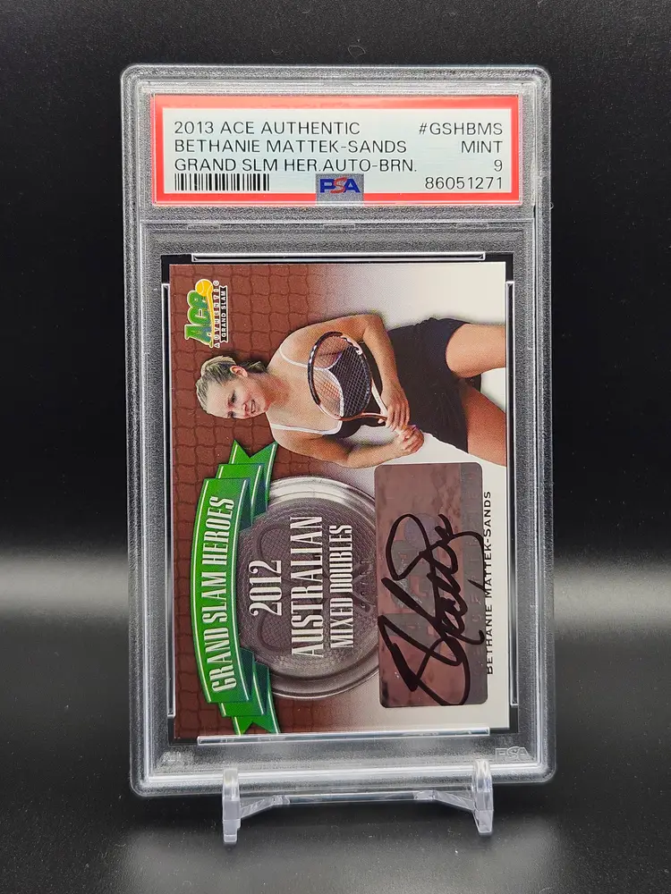 2013 Ace Authentic Grand Slam Heroes Auto Brown Bethanie Mattek-Sands /50 PSA 9