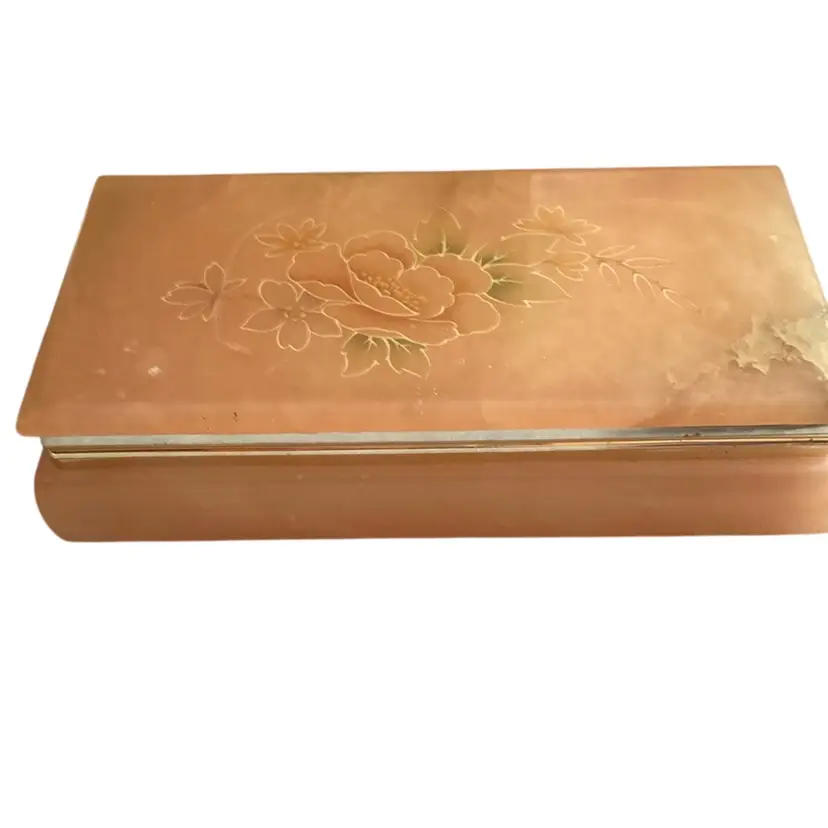 Genuine Alabaster Trinket Box