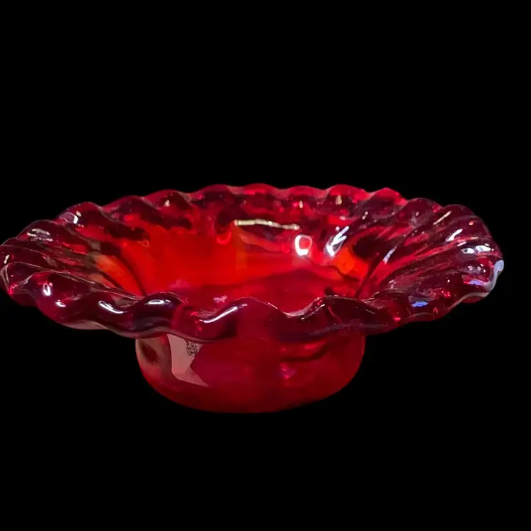 05. Vintage EAPG Ruby Red Glass Bowl