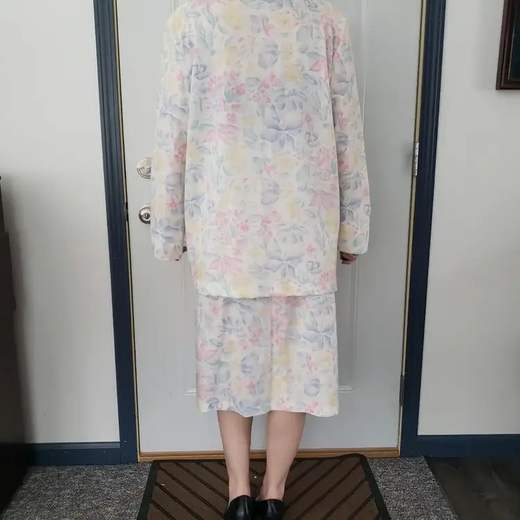 80s Deb Floral Skirt and Oversize Blazer