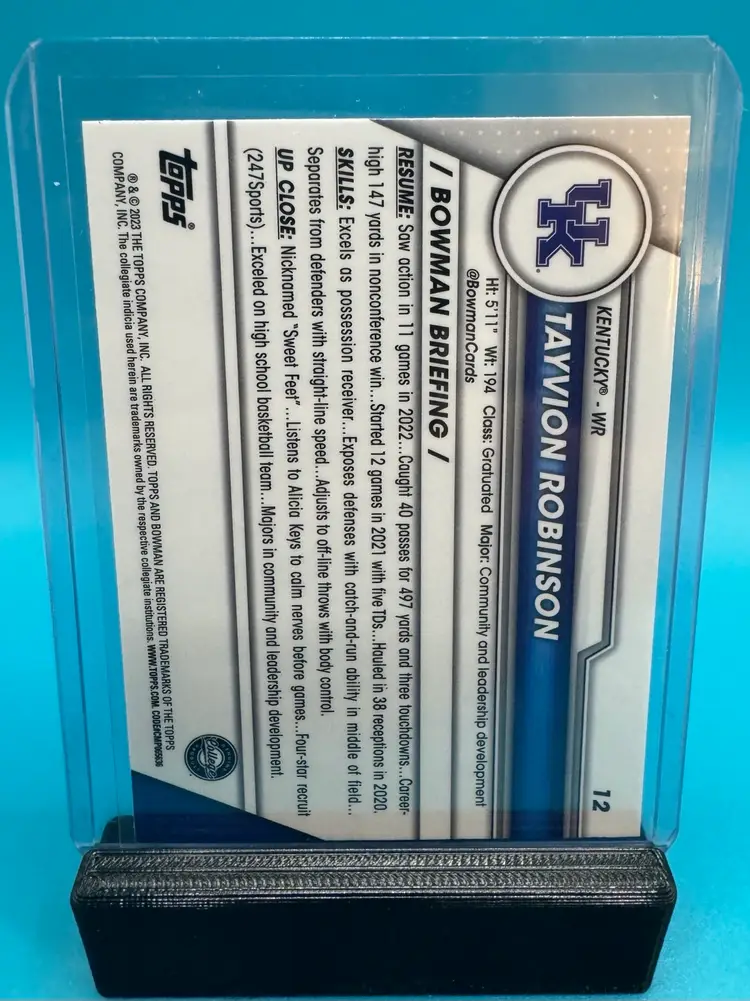 Tayvion Robinson 1st Bowman Chrome U X-Fractor Baltimore Ravens