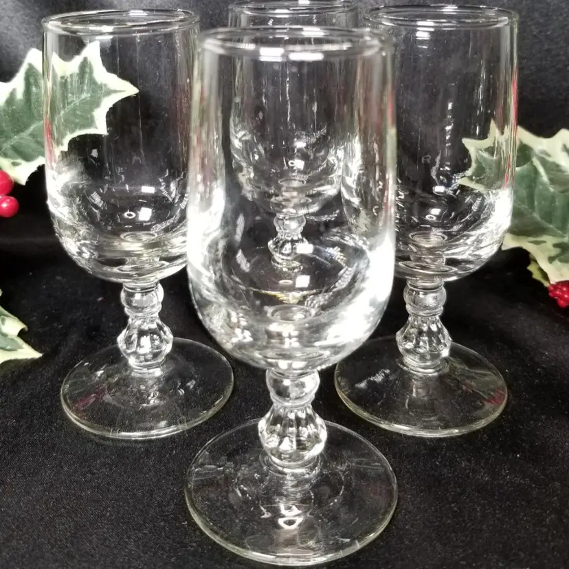 Vintage Colombian Clear Brandy Glasses by Libbey