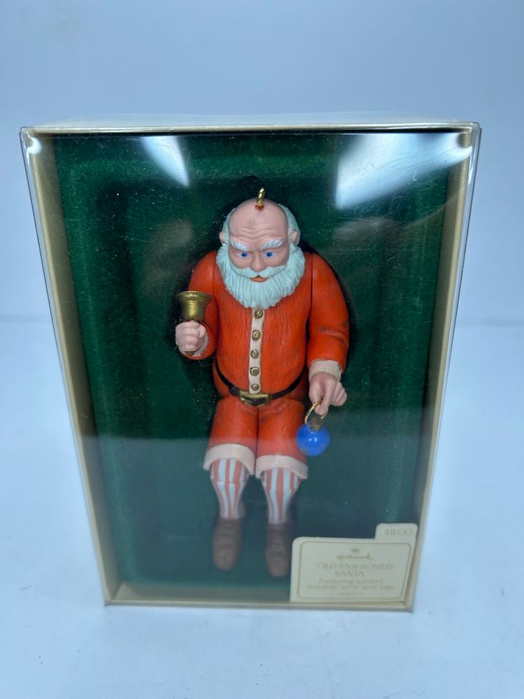 Hallmark Hinged Legs And Arms “ Old Fashioned Santa” 6x4x2 In Box