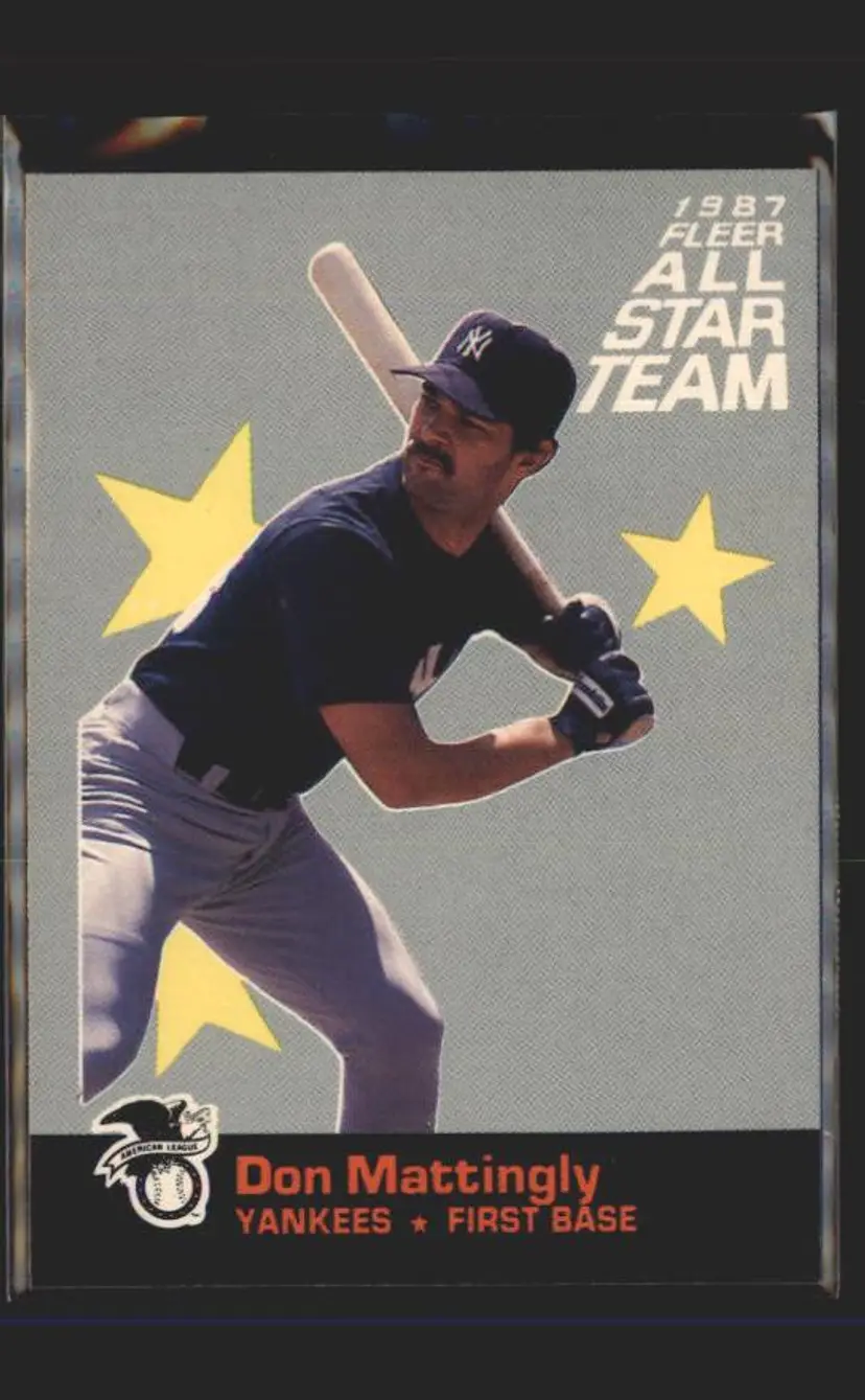1987 Fleer #1 Don Mattingly Fleer All Star Team - (137) - New York Yankees