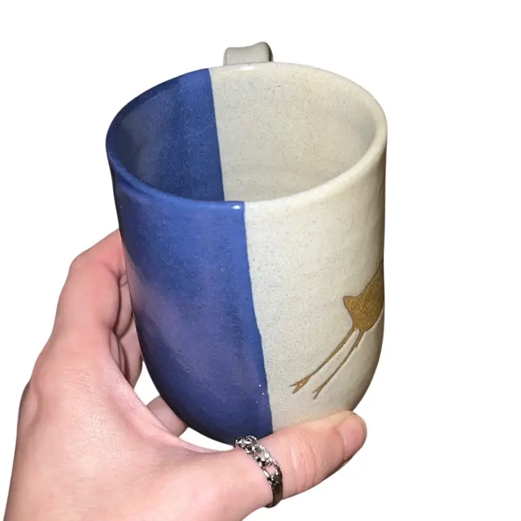 Brazil Studio Pottery Mug Reindeer Design