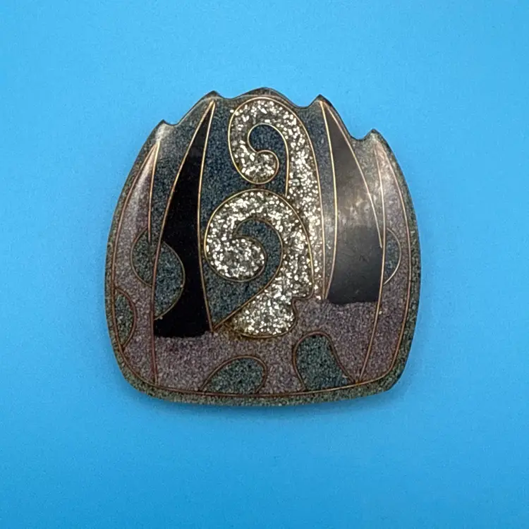 Vintage Crushed gemstone Art Nouveau-Art Deco Brooch