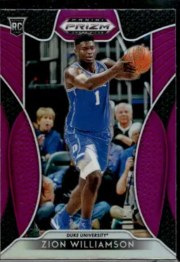2019 Panini Prizm Draft Picks Lot of 3 Zion Williamson RC-Purple #64-Pink Pulsar #64-Base #1