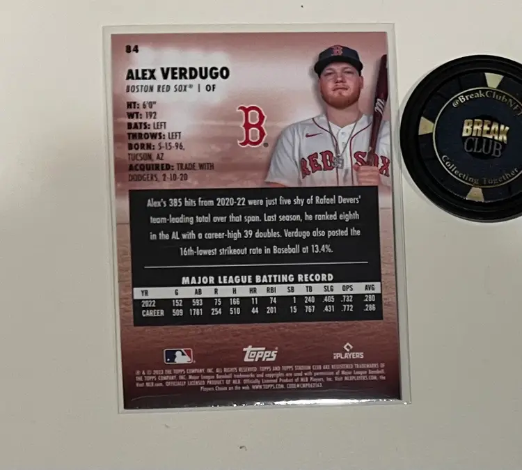 Alex Verdugo Red Foil Boston Red Sox
