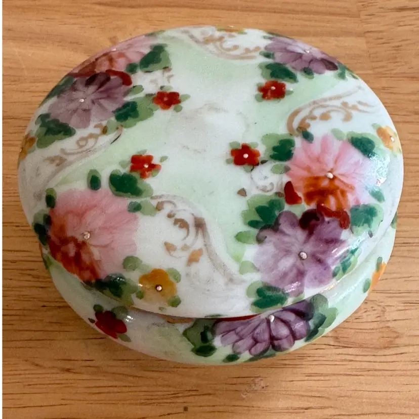 Porcelain Hand Painted Trinket Box