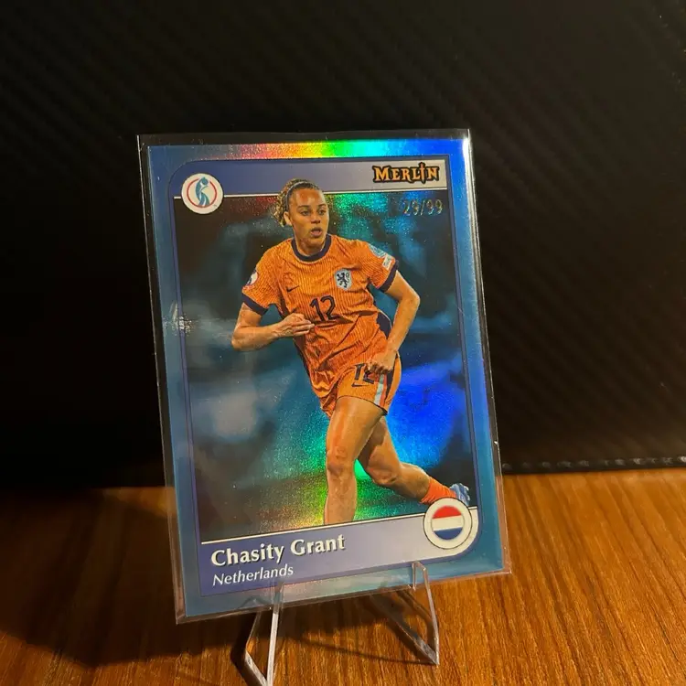 Chasity Grant 2025 Topps Merlin WEUROS Blue Parallel /99