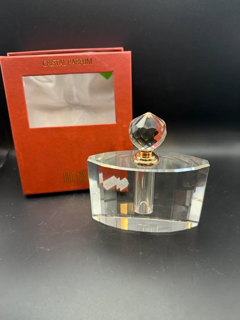 Oleg Cassini Crystal Perfume Bottle