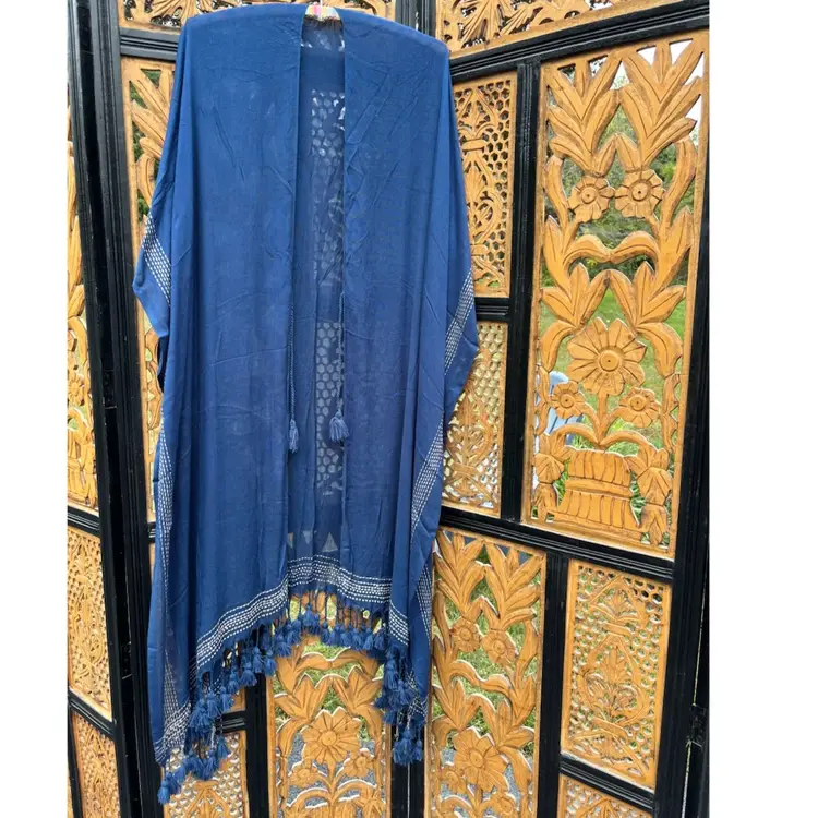 05 🔖Clearance🔖 Starry Night Stroll Tasseled Kimono OSFM