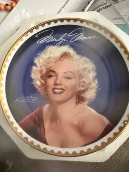 Marilyn Monroe Commemorative Plate