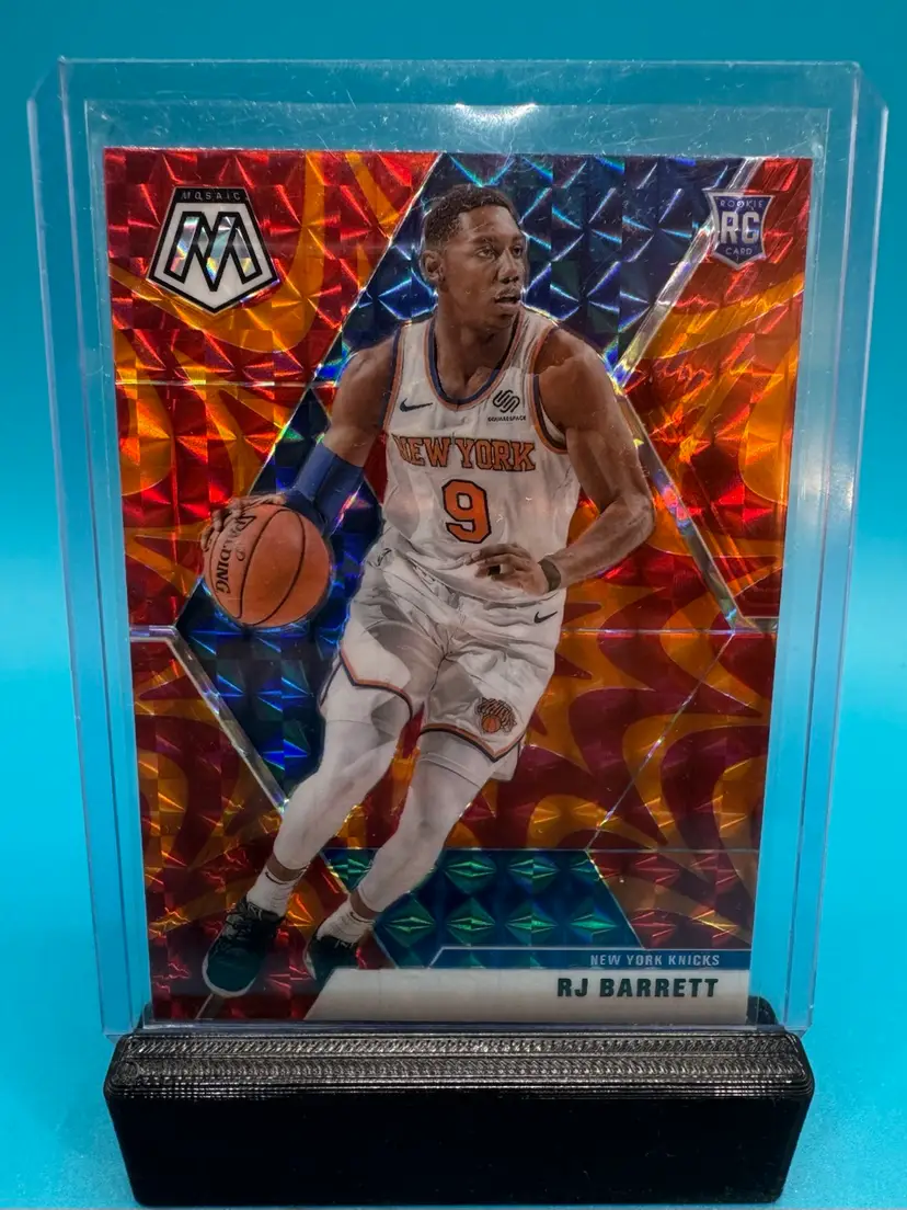 RJ Barrett Mosaic Reactive Orange Prizm RC Toronto Raptors