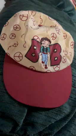 Vintage Betty Boop 1994 Red Hat All Over Print Cap