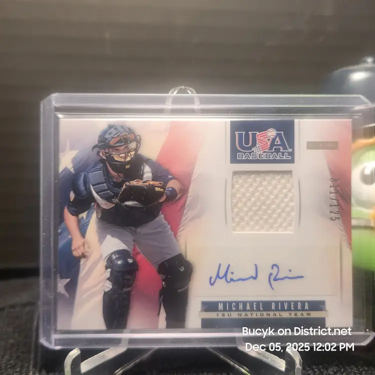 2013 Team USA Relic Auto - Michael Rivera Cleveland Guardians 11/125