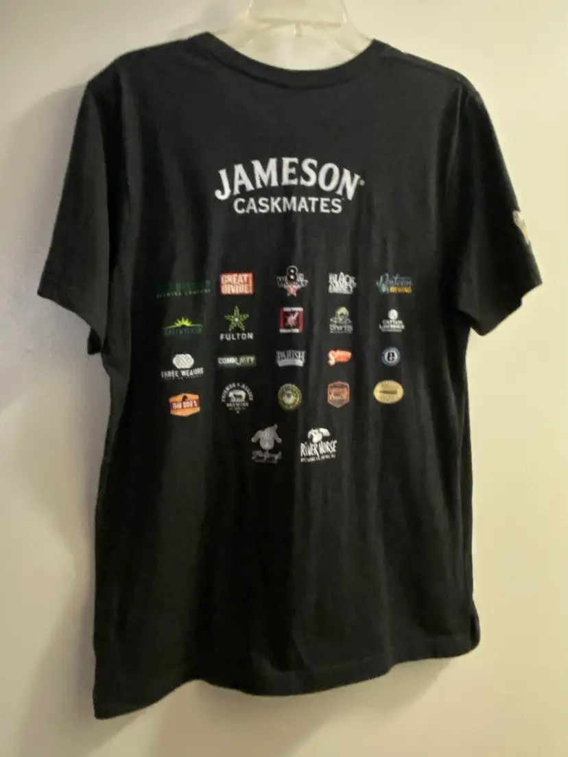 Canvas Jameson Whiskey Mens Dark Gray Tee T Shirt L Caskmates Love Neighborhood