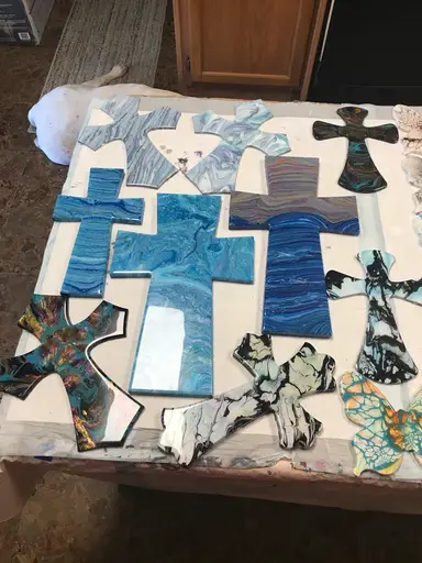 Live Art Demo Acrylic Paint Pouring