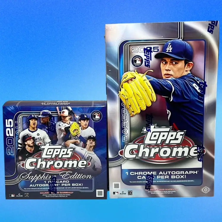 2025 Topps Chrome Sapphire/ Topps Chrome Hobby Baseball 2 Box Mixer Live Team Rip MBB1666 (stacked shipping)