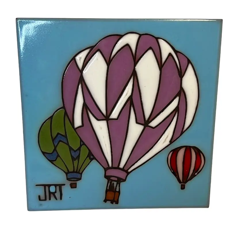 Colorful Hot Air Balloons Tile- Trivet, Wall Decor