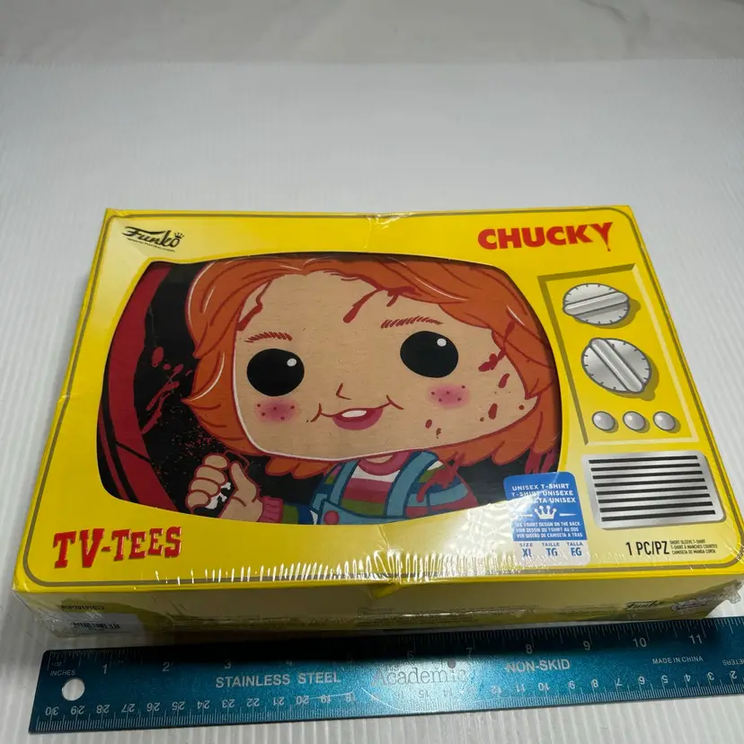 Funko Child's Play Pop! Tees Chucky TV Box T-Shirt EXTRA LARGE - Unisex Sealed
