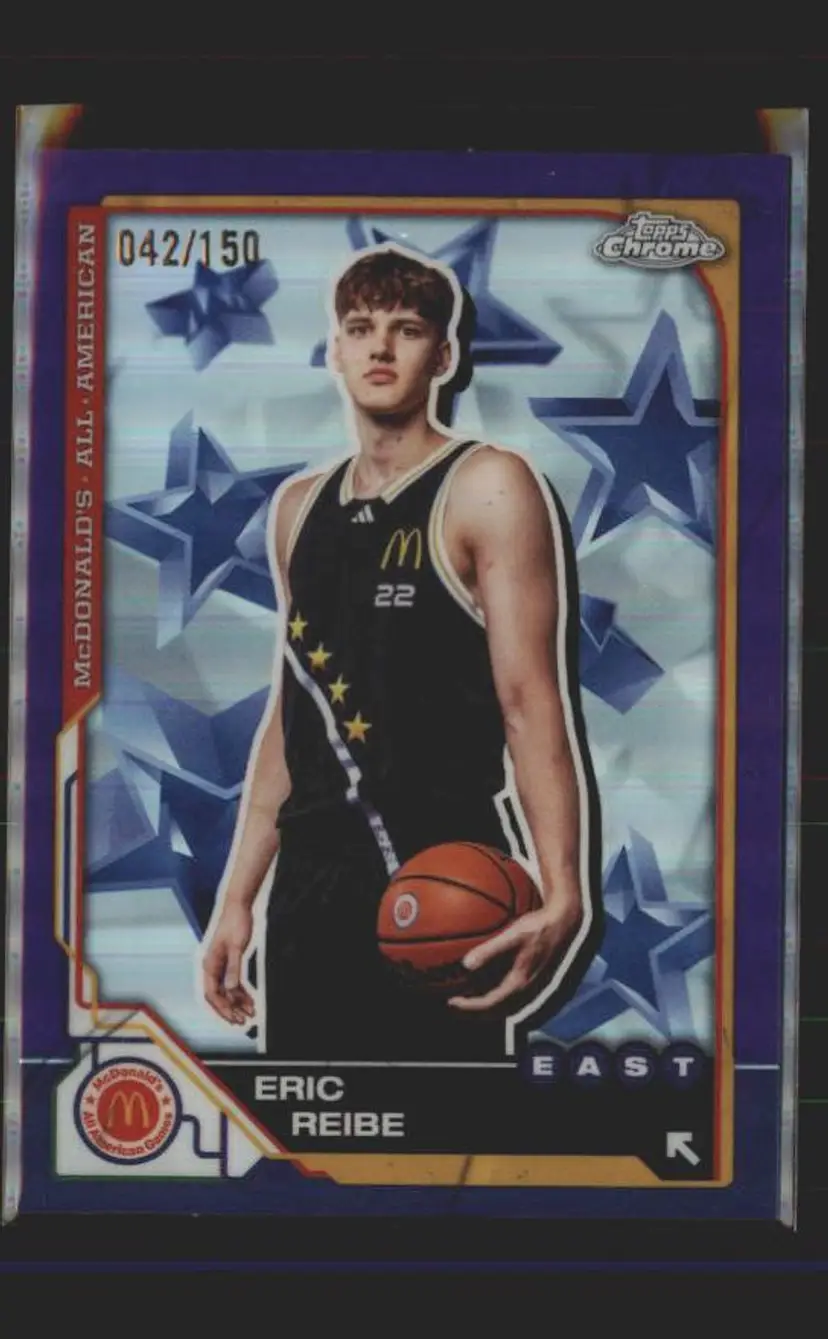 2025 Topps Chrome McDonald's #6 Eric Reibe Purple Refractor /150 - (140) -