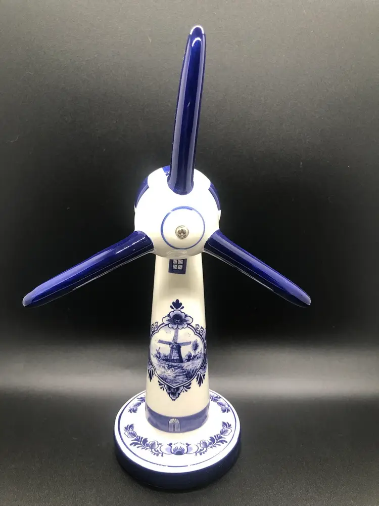 Delft Blue Holland Windmill Souvenir Blades Spin