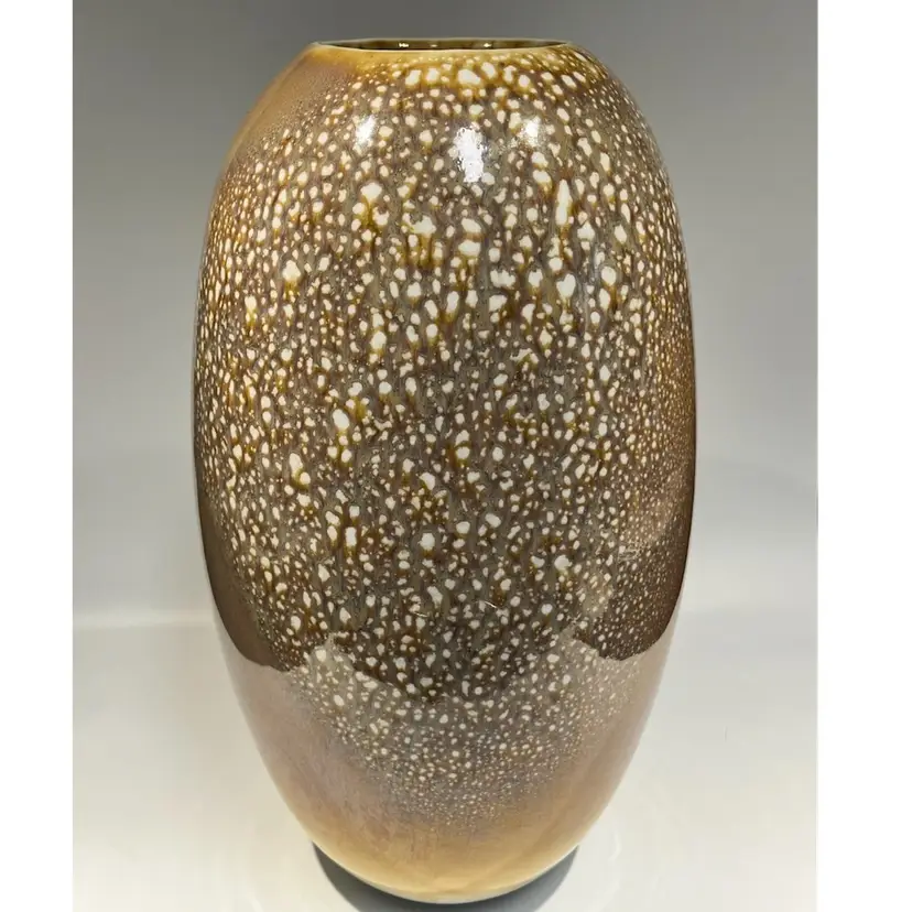 Villeroy and Boch - Drip Glaze, Speckled- Lightly Textured Vase- 12” Tall, 6” Wide