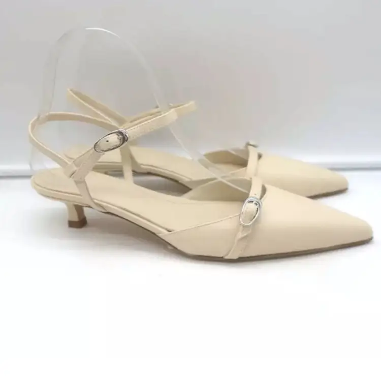 Aeyde Strappy Pointed Toe Kitten Heels – Size 42 (Fits US Women’s 10) – New Without Box