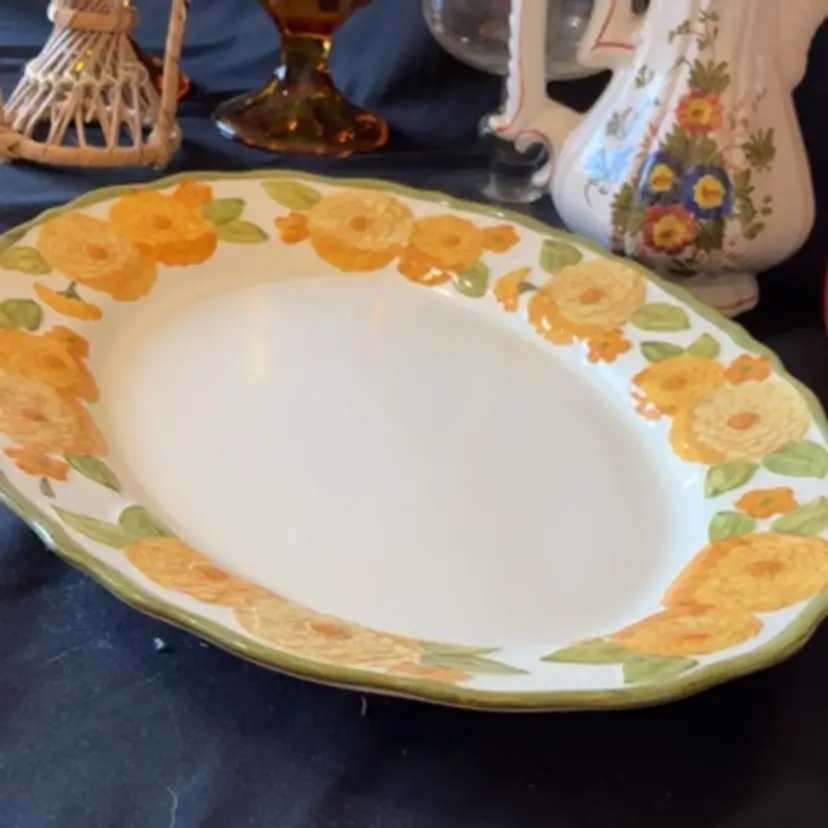 Poppy Trail By Matlox California Pottery Serving Dish 14”x. 11”