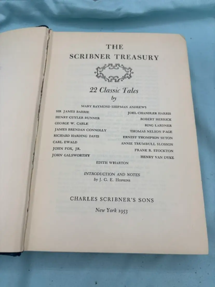 The Scribner Treasury 22 Classic Tales 1953 Hardcover