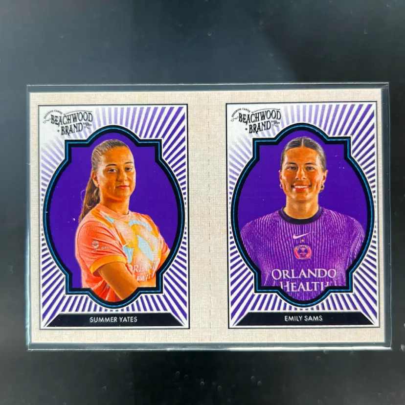 Summer Yates & Emily Sams 2025 Parkside Beachwood Brand Beachwood Squared Soccer Card
