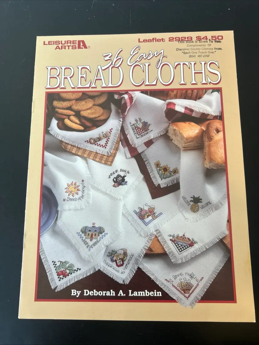 36 Easy Bread Clothes Leaflet 2929 Leisure Arts (1997) Cross Stitch Patterns